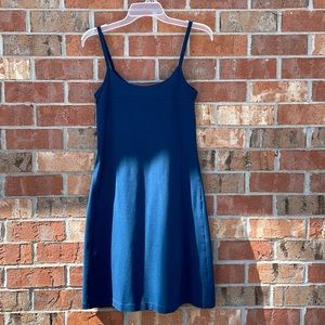 Patagonia Women Size Small Sleeveless Dress Blue Organic Cotton Recycled Poly